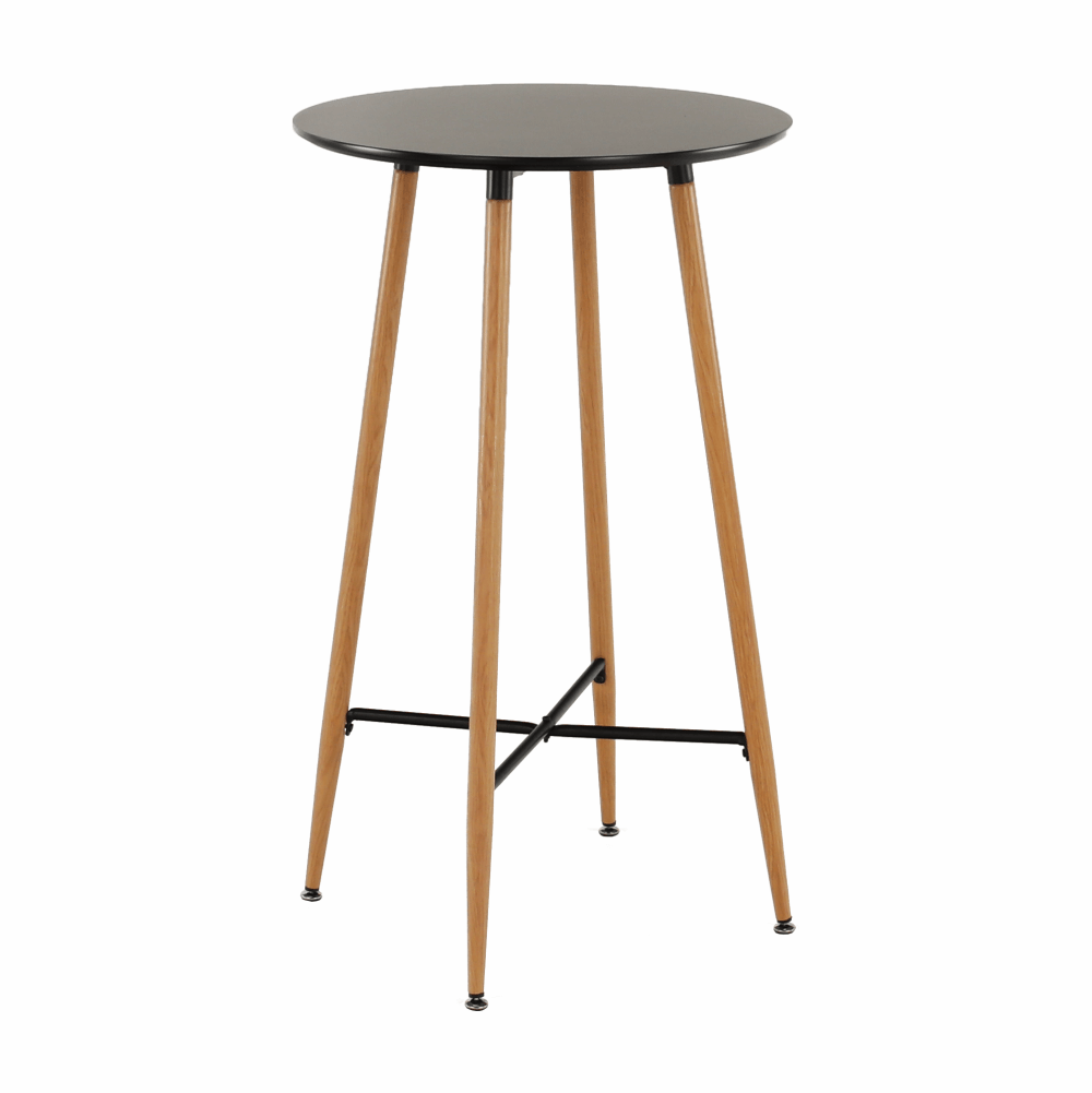 Bárasztal, fekete/tölgy, átmérő 60 cm, IMAM (TK)