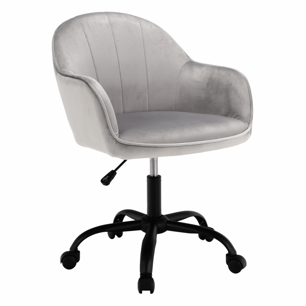 Irodai szék, Velvet anyag világosszürke/fekete, EROL (TK)
